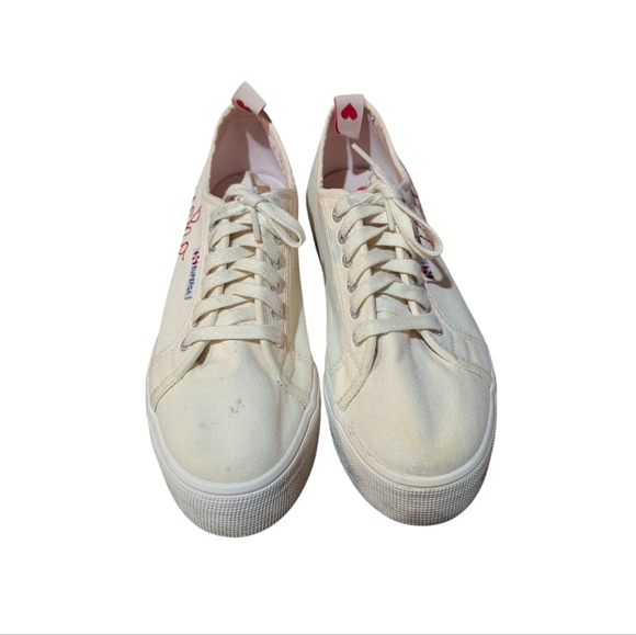 Superga x Chicas Latinas Sneakers size 8 Canvas Cotu Platform Preppy Collab - Picture 9 of 10